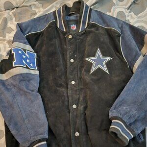 SOLD Vintage NFL Dallas Cowboys Suede Leather Jacket Size XL